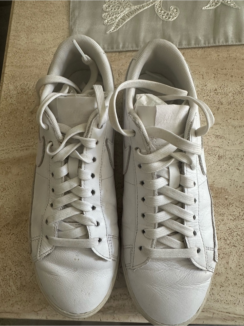 Nike White Women’s Low-Top Leather Sneakers